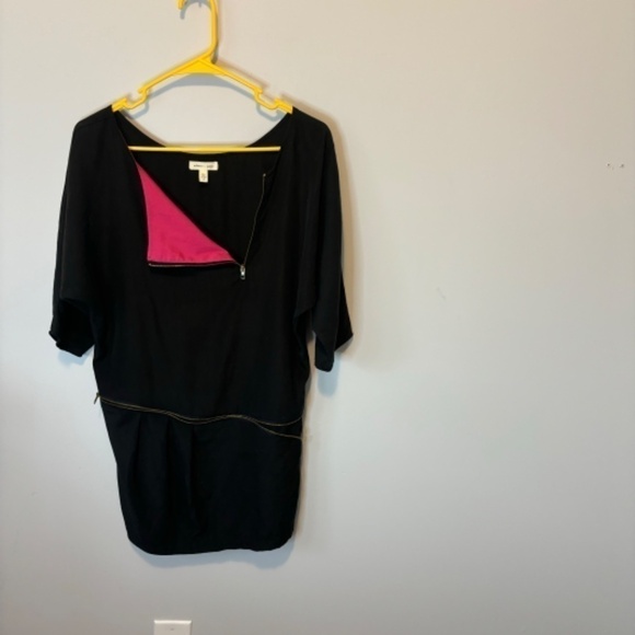 Sunday + Noise, Women's Black & Pink, Zipper detail, 3/4 Sleeve Tunic, SZ SM - Picture 7 of 8